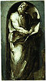 Saint Matthew, Domenico Beccafumi (Italian, Cortine in Valdibiana Montaperti 1484–1551 Siena), Brush with brown, beige, and cream-colored tempera and emulsion, on paper.