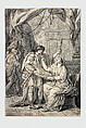 The Spartan Mother, Jacques Louis David (French, Paris 1748–1825 Brussels), Pen and black and brown ink, brush and gray wash, over black chalk, heightened with white gouache