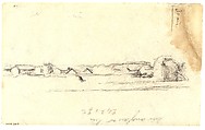 Bathers (recto); Landscape (verso), Paul Cézanne (French, Aix-en-Provence 1839–1906 Aix-en-Provence), Watercolor and graphite on wove paper