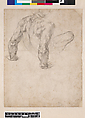 Study for a man rising from the tomb, seen from behind (recto); Studies for a man rising from the tomb, a torso and right arm and two arms (verso), Michelangelo Buonarroti (Italian, Caprese 1475–1564 Rome), Black chalk