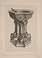 Elevation of a Baptismal Font and Its Plan, Jörg Syrlin the Younger, Engraving