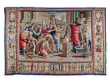 Saint Paul and Saint Barnabas at Lystra (from the Second Edition of the Acts of the Apostles Tapestry Series), Jan van Tieghem  Flemish, Wap: wool, 7-8 per cm; weft: wool and silk, lined on the reverse, 34-38 per cm