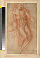 The Dead Christ Held by His Mother, Michelangelo Buonarroti (Italian, Caprese 1475–1564 Rome), Leadpoint, black and red chalk