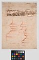 Designs for the Profiles of the Bases of Columns and Moldings for the Medici 
Chapel (recto); Plan of Architectural Complex (verso), Michelangelo Buonarroti (Italian, Caprese 1475–1564 Rome), Red chalk, pen and brown ink