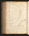 Vaulting Plans and Exercises to Determine Their Height and Angle, in a Lodge Book (Bauhüttenbuch), Anonymous, German (Swabian), Pen with black and brown ink