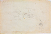 Compositional sketch for the Battle of Cascina (recto); Figure studies (verso), Michelangelo Buonarroti (Italian, Caprese 1475–1564 Rome), Black chalk
