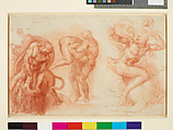 Three Labours of Hercules, Michelangelo Buonarroti (Italian, Caprese 1475–1564 Rome), Red chalk