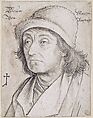 Portrait of the Architect Mathes (Matthäus) Roriczer, Hans Holbein the Elder  German, Silverpoint on gray-white prepared paper, later partially covered with gray body color and dark gray-brown ink