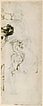 Saint John the Evangelist (recto); Fragmentary Sketches (verso), Michelangelo Buonarroti (Italian, Caprese 1475–1564 Rome), Pen and brown ink, over black chalk (recto); pen and brown ink (verso)
