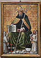 The Seated Saint Augustine with Confraternity Brothers (Gonfalone di Sant’Agostino), Pinturicchio  Italian, Tempera on silk
