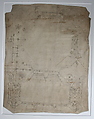 Recto: Floor Plan of the Tower and Entrance Portal, Ulm Minster; verso: Floor Plan of the Octagonal Tower, Strasbourg Cathedral (Drawing IIIC), Matthäus Ensinger, Pen with black and gray-brown ink, over blind ruling with stylus, guided by compass and straightedge, on parchment
