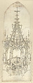 Design for a Mount of Olives Monument for the City of Ulm, Matthaus Böblinger, Pen and black ink, over blind ruling with stylus, guided by compass, on parchment