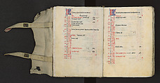 Remnants of Erased Architectural Drawings from the Reims Palimpsest (Martyrologe et Nécrologe de l’Église de Reims), Anonymous, French ,13th century French, Blind ruling with stylus, guided by compass and straightedge, on parchment; later text in pen and black ink