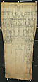 Partial Elevation of the South Tower of the Stephansdom (Saint Stephen’s Cathedral), Vienna, Peter of Prachatitz  Central European, Pen and ink, over blind ruling with stylus, guided by compass and straightedge, on parchment