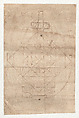 Geometrical Scheme for a Finial, Anonymous, Austrian, 16th century  Austrian, Pen and brown ink on paper