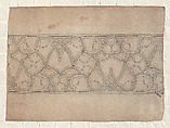 Tracery Study for a Balustrade, Lorenz Spenning or Workshop, Pen and black ink, over blind ruling with stylus, guided by compass and straightedge, on parchment