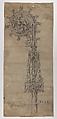Design for a Crozier with Plan, Hans Holbein the Elder  German, Pen and ink, over partial blind ruling with stylus, guided by compass and straightedge, on parchment