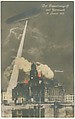 The Zeppelin Attack on Yarmouth, January 19, 1915, Anonymous, German, 20th century German, Silver gelatin print with applied media