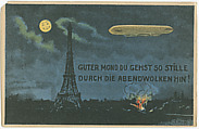 Dear Moon, You Go So Quietly through the Evening Clouds!, Anonymous, German, 20th century German, Color lithograph