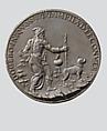 Medal of Michelangelo Buonarroti (recto), Allegory of the Blind Man (verso), Leone Leoni (Italian, Menaggio ca. 1509–1590 Milan), Silver