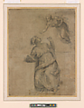 The Annunciation, Attributed to Michelangelo Buonarroti (Italian, Caprese 1475–1564 Rome), Black chalk