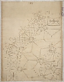 Vaulting Plan for a Choir and Ambulatory, Bernard Nonnemacher, Pen and brown ink, over blind ruling with stylus, guided by compass and straightedge, on paper
