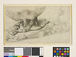 Tityus (recto); Sketches for a Resurrection of Christ (verso), Michelangelo Buonarroti (Italian, Caprese 1475–1564 Rome), Black chalk