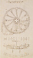 Elevation of a Rose Window, with Measurements, Plans, and a Scale, Robert Smythson, Pen and brown ink, over blind ruling with stylus, guided by compass and straightedge, on paper