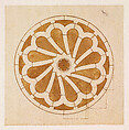 Diagrams of a Rose Window Specifying the Carved Relief and Stone Elements, Robert Smythson, Pen and brown ink with wash