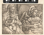 Virgin and Child with the Music-Making Angel, Jan Cornelisz Vermeyen (Netherlandish, Beverwijk ca. 1504–1559 Brussels), Etching and engraving