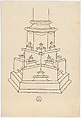 Elevation of a Geometric Base for a Pillar, from Basler Goldschmiederisse (Basel goldsmith’s drawings), Jörg Schweiger the Elder, Pen and black ink on paper