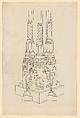 Elevation of a Geometric Base for a Pillar, from Basler Goldschmiederisse (Basel goldsmith’s drawings), Jörg Schweiger the Elder, Pen and black ink on paper