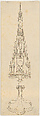 Elevation of a Tower Monstrance, from Basler Goldschmiederisse (Basel goldsmith’s drawings), Jörg Schweiger, Pen and brown ink on paper