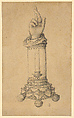 Arm Reliquary, from Basler Goldschmiederisse (Basel goldsmith’s drawings), Jörg Schweiger, Charcoal or black chalk on paper