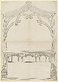 Design for the Architectural Frame of a Wall Monument, from Basler Goldschmiederisse (Basel goldsmith’s drawings), Jörg Schweiger, Pen and black ink on paper