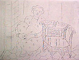 Crouching Figure Next to an Oriental Chair, Henri Matisse (French, Le Cateau-Cambrésis 1869–1954 Nice), Etching on chine collé