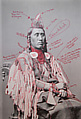 Déaxitchish / Pretty Eagle from 1880 Crow Peace Delegation, Wendy Red Star  American, Inkjet print of artist-manipulated digitally reproduced photograph