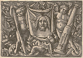 Angels with the Sudarium, Daniel Hopfer (German, Kaufbeuren 1471–1536 Augsburg), Etching with tone