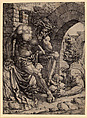 The Mocking of Christ/Man of Sorrows, Jan Gossart (called Mabuse) (Netherlandish, Maubeuge ca. 1478–1532 Antwerp (?)), Etching on iron; second state of two