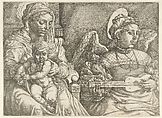 Virgin and Child with the Music-Making Angel, Jan Cornelisz Vermeyen (Netherlandish, Beverwijk ca. 1504–1559 Brussels), Etching and engraving
