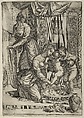 Bathing of Christ, Battista Angolo del Moro (Italian, Verona ca. 1515–ca. 1573 Murano), Etching with engraving and drypoint