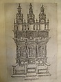 Design for a Three-Seated Throne, Anonymous Netherlandish or French (active ca. 1530–1540), Etching with gray wash
