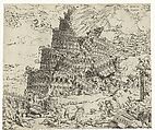 The Fall of the Tower of Babel, Cornelis Anthonisz (Netherlandish, ca. 1505–1553), Etching