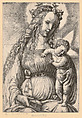 Virgin and Child, Daniel Hopfer (German, Kaufbeuren 1471–1536 Augsburg), Etching