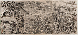 Allegory of the Spanish Tyranny, Joris Hoefnagel (Netherlandish, Antwerp 1542–1600 Vienna), Etching; printed from three plates on three sheets