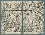 The Dangers of Human Ambition, Dirck Volckertsz Coornhert (Netherlandish, Amsterdam 1519/22–1590 Gouda), Etching from two plates printed on two sheets