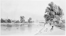 The Horse Guards &c. from St. James's Park, Thomas Shotter Boys  British, Lithograph, hand-colored