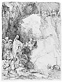 The Raising of Lazarus, small plate, Rembrandt (Rembrandt van Rijn) (Dutch, Leiden 1606–1669 Amsterdam), Etching; first of two states