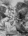 Abraham's Sacrifice, Rembrandt (Rembrandt van Rijn) (Dutch, Leiden 1606–1669 Amsterdam), Etching and drypoint