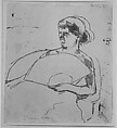In the Opera Box, Mary Cassatt (American, Pittsburgh, Pennsylvania 1844–1926 Le Mesnil-Théribus, Oise), Drawing for soft ground transfer